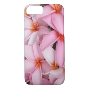 Capa iPhone 8/ 7 Impressão cor-de-rosa de Havaí do Plumeria