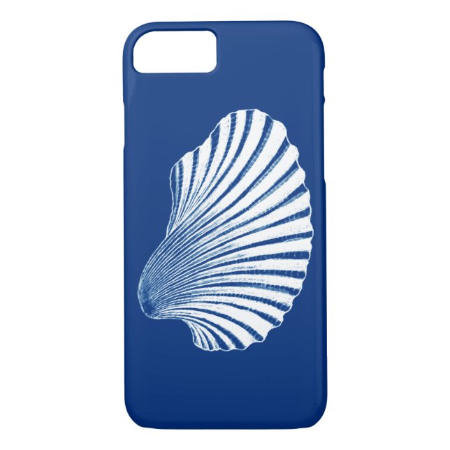 Capa Para iPhone, Case-Mate Impressão de Bloco de Shell Scallop, Azul de Cobal (Verso)
