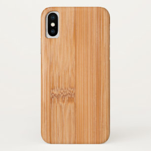 Capa Para iPhone Da Case-Mate impressão de madeira de bambu-castanha-clara legal