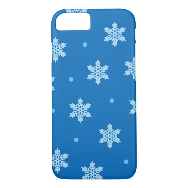 Capa Para iPhone, Case-Mate Impressão de Natal Blue Snowflake (Verso)
