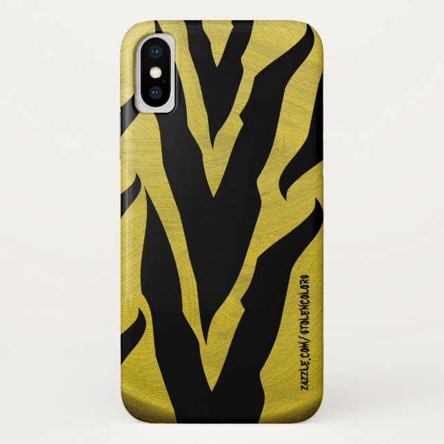 Capa Para iPhone, Case-Mate Impressão de Zebra Dourada (Verso)