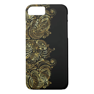 Capa Para iPhone Da Case-Mate Impressão Dourado preto e metálico