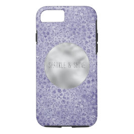 Capa iPhone 8/ 7 Impressão Glitter Glitz Leopardo Roxo