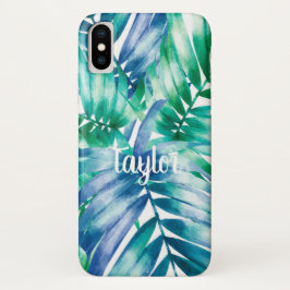 Capa Para iPhone Da Case-Mate Impressão iPhone X de Palma Azul e Verde
