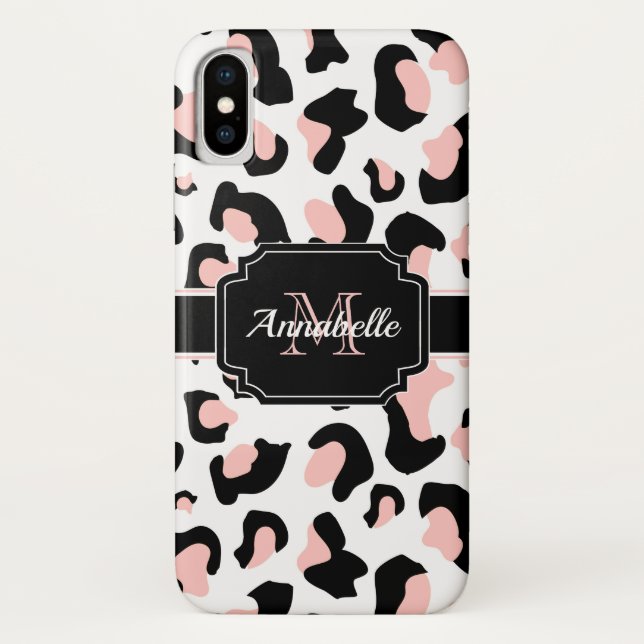 Capa Para iPhone, Case-Mate Impressão Leopardo Rosa (Verso)