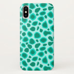 Capa Para iPhone X Impressão Leopardo - Turquesa e Aqua<br><div class="desc">Impressão clássica sobre o leopardo - manchas-leopardo em turquesa/pavão com fundo aquático leve</div>
