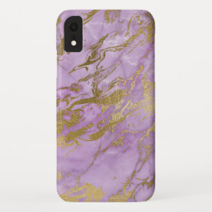Capa Para iPhone Da Case-Mate Impressão Marble Elegante Roxo e Dourado