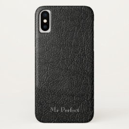 Capa Para iPhone Da Case-Mate Impressionante sentido preto de couro personalizáv