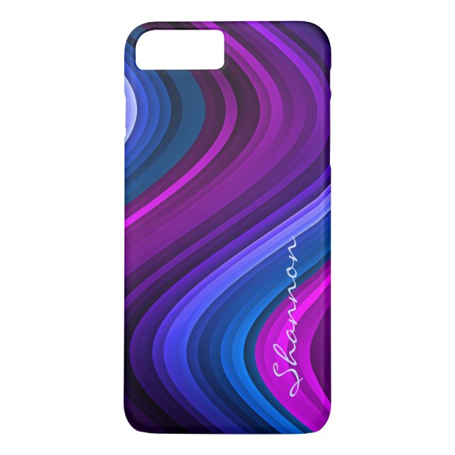 Capa Para iPhone, Case-Mate Incidente Personalizado de Púrpura / Abstrato Azul (Verso)