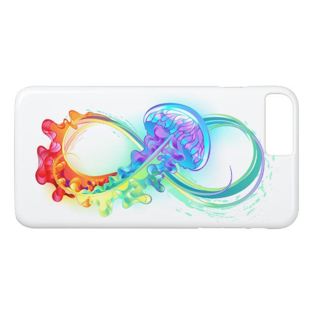 Capa Para iPhone, Case-Mate Infinidade com água-vivas do Arco-Íris (Verso (Horizontal))