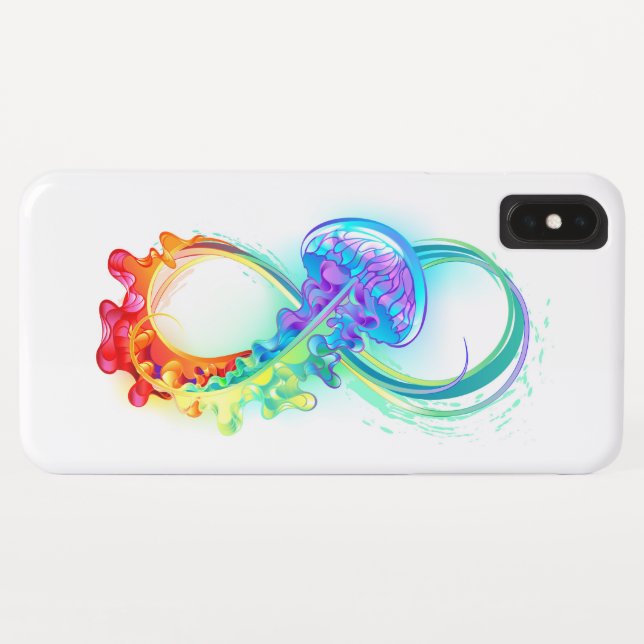 Capa Para iPhone, Case-Mate Infinidade com água-vivas do Arco-Íris (Verso (Horizontal))