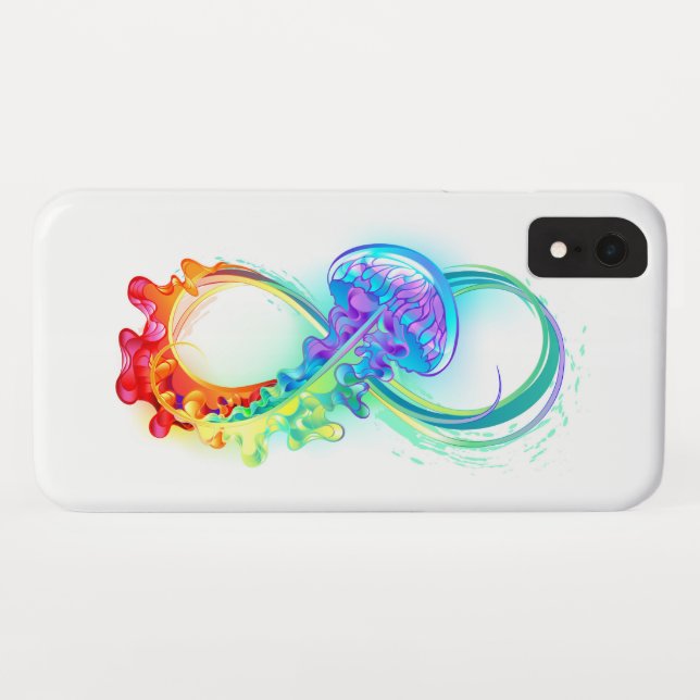 Capa Para iPhone, Case-Mate Infinidade com água-vivas do Arco-Íris (Verso (Horizontal))