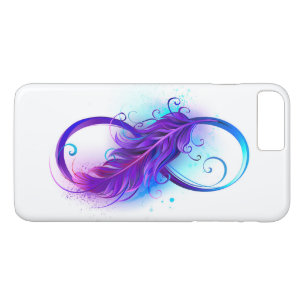 Capa iPhone 8 Plus/7 Plus Infinidade com pena roxa