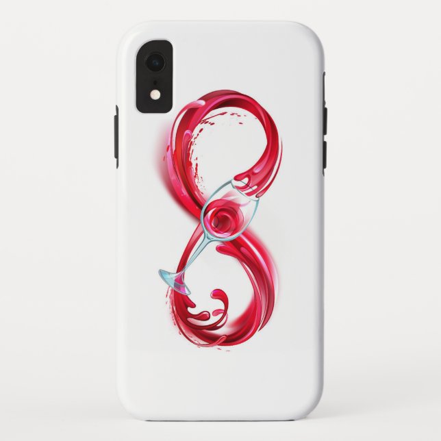 Capa Para iPhone, Case-Mate Infinidade com vinho tinto (Verso)