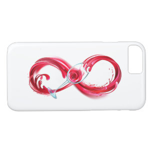Capa iPhone 8/ 7 Infinidade com vinho tinto