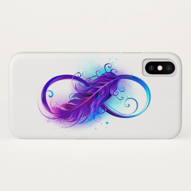 Capa Para iPhone, Case-Mate Infinito com Pena Roxa (Verso (Horizontal))