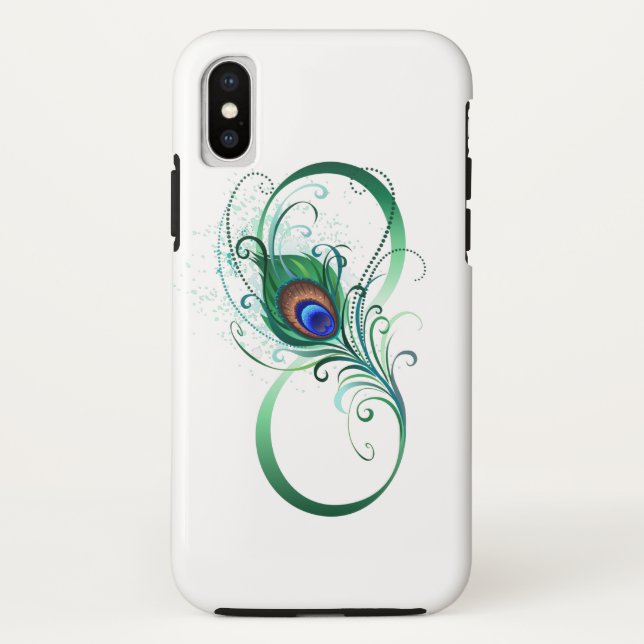 Capa Para iPhone, Case-Mate Infinity Symbol with Peacock Feather (Verso)