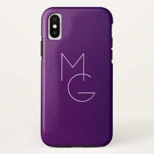 Capa Para iPhone Da Case-Mate Iniciais Modernos 2 Amêijoa Sutil Roxa Profunda