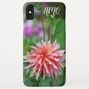 Capa Para iPhone Da Case-Mate Iniciais Pessoais Laranja e Rosa Dahlia Flor