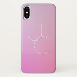 Capa Para iPhone Da Case-Mate Iniciais Sobrepostas Modernas 2 Pink Ombre