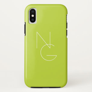 Capa Para iPhone Da Case-Mate Iniciais Sobrepostas Modernas 2   Verde Lima