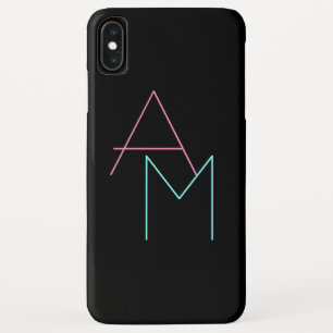 Capa Para iPhone Da Case-Mate Iniciais Sobrepostas Modernas Rosa Turquesa Pret