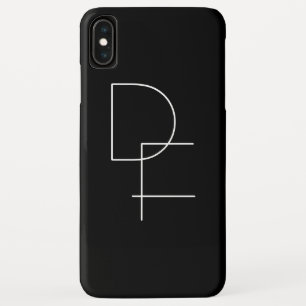 Capa Para iPhone Da Case-Mate Iniciais Sobrepostos Modernos 2   Branco sobre Pre
