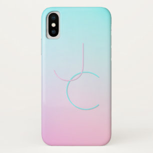 Capa Para iPhone Da Case-Mate Iniciais Sobrepostos Modernos 2 Turquesa Rosa