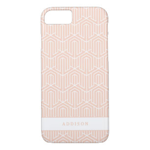 Capa iPhone 8/ 7 Inicial/monograma geométricos Pastel