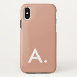 Capa Para iPhone Da Case-Mate Inicial Personalizado Pink Pink Empoeirado Minimal<br><div class="desc">Incidente de iPhone inicial personalizado, cor-de-rosa, minimalista simples</div>