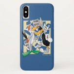 Capa Para iPhone Da Case-Mate INSETOS BUNNY™ E DAFFY DUCK™ prontos para a estaçã<br><div class="desc">Veja os INSETOS BUNNY™ vestidos de pato e DAFFY DUCK™ vestidos de coelho,  cercados por vários posters "Estação de Coelho Aberta" e "Estação de Duck Aberta" que os cercam.</div>