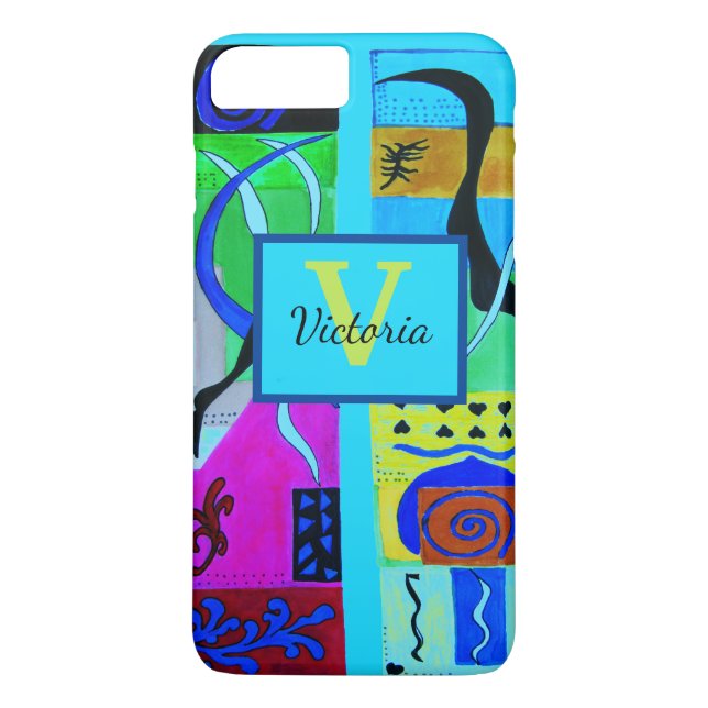 Capa Para iPhone, Case-Mate Inspiração Abstrato de Moda Azul do Matisse (Verso)