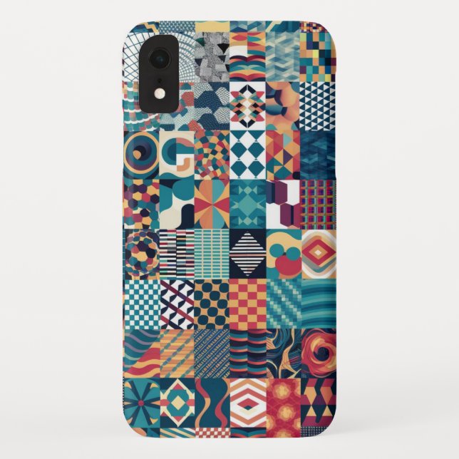 Capa Para iPhone, Case-Mate iPhone da Colagem de Grade Artística / iPad case (Verso)