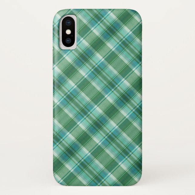 Capa Para iPhone, Case-Mate iPhone da Xadrez Verde (Verso)