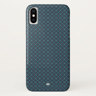 Capa Para iPhone Da Case-Mate iPhone X Case Blue Pattern Monogrammed