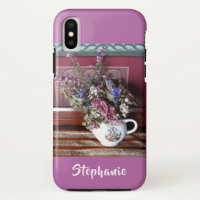 iPhone X Forte Case Chapot Flowers Purple, Orchid