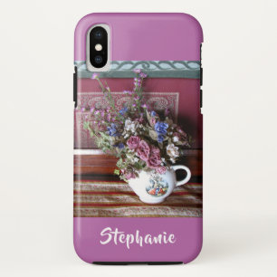 Capa Para iPhone Da Case-Mate iPhone X Forte Case Chapot Flowers Purple, Orchid