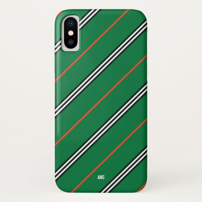Capa Para iPhone, Case-Mate iPhone X Maiúsculo Verde com Faixa Dinâmica (Verso)