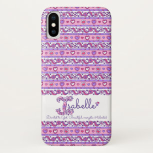 Capa Para iPhone X Isabelle I monograma que significa caixa de rabisc