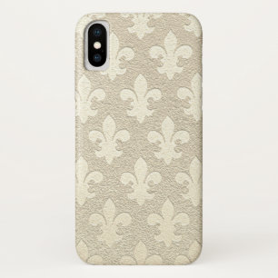 Capa Para iPhone X Ivory champagne real elegur de lis