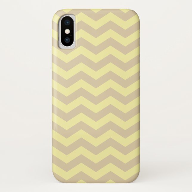 Capa Para iPhone, Case-Mate Ivory Cream Neutral Chevrons (Verso)