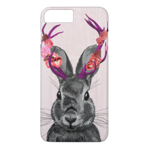 Capa iPhone 8 Plus/7 Plus Jackalope com Antlers Rosa 2