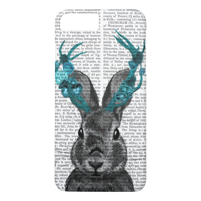Capa Para iPhone, Case-Mate Jackalope com Turquoise Antlers (Verso)