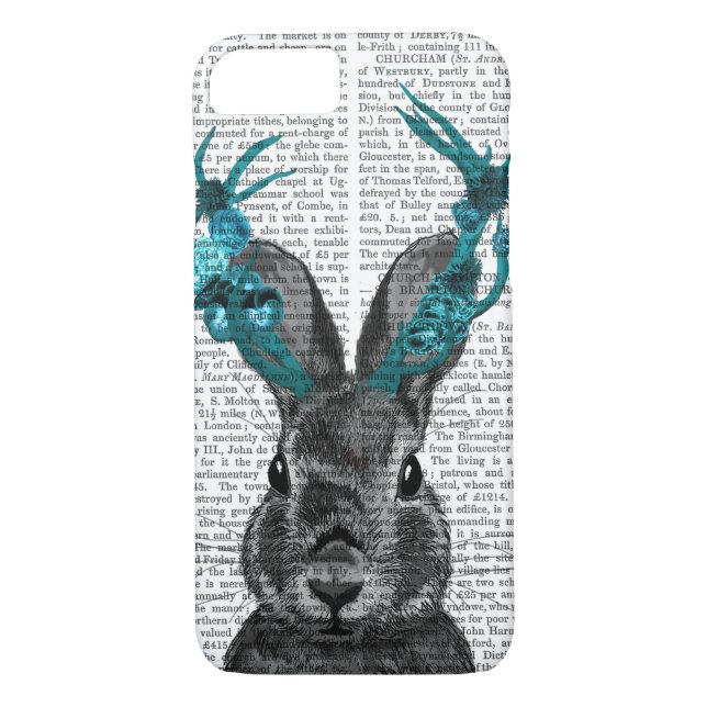 Capa Para iPhone, Case-Mate Jackalope com Turquoise Antlers (Verso)
