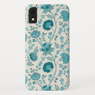Capa Para iPhone Da Case-Mate Jacobean Floral Big Pattern Teals em Creme