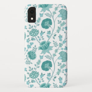 Capa Para iPhone Da Case-Mate Jacobean Floral Big Pattern Teals on White