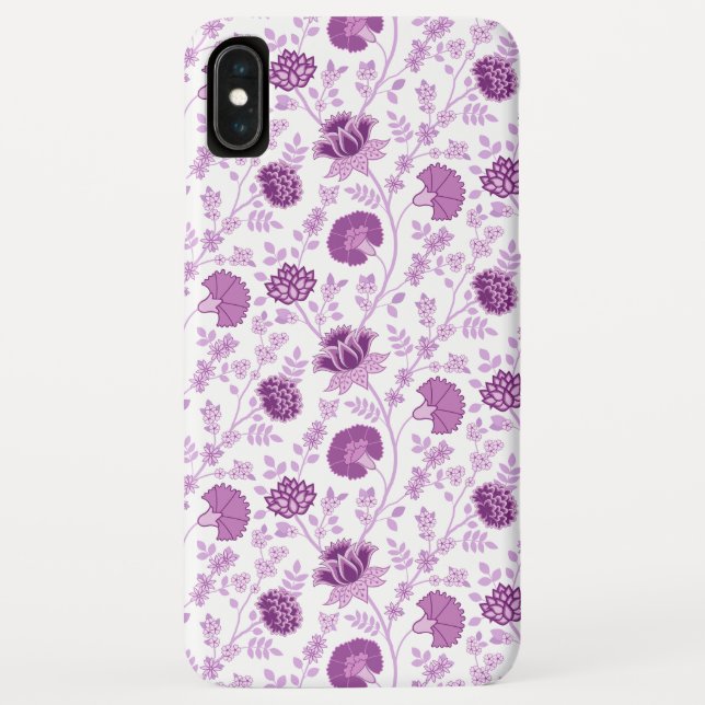 Capa Para iPhone, Case-Mate Jacobean Floral Repetir Padrão Pinks em Branco (Verso)