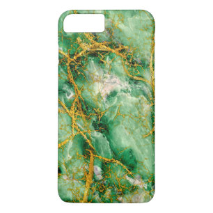 Capa iPhone 8 Plus/7 Plus Jade e ouro