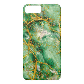 Capa iPhone 8 Plus/7 Plus Jade e ouro
