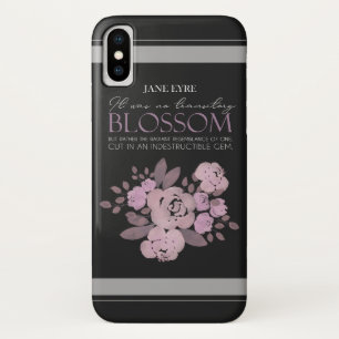 Capa Para iPhone Da Case-Mate Jane Eyre - Sem Flor Transitório - Rosa Preto